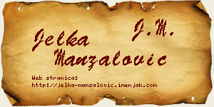 Jelka Manzalović vizit kartica